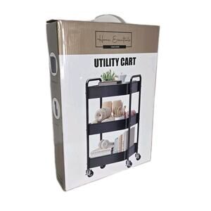 Home ESSENTIALS Utility Metal CART with Wheels Home Goods